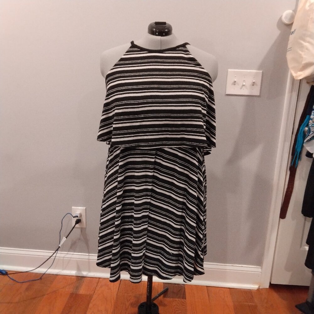 Torrid Black and White Striped Dress